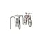 Global Industrial Wave Bike Rack, Black, Below Grade Mount, 7-Bike Capacity 652778G - alternate 2
